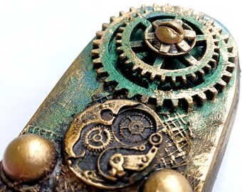 Percha estilo steampunk. Ideal para armario de entrada, armario de empresa o armario de consulta. Percha de ropa de arte única. Percha para armario de Titus