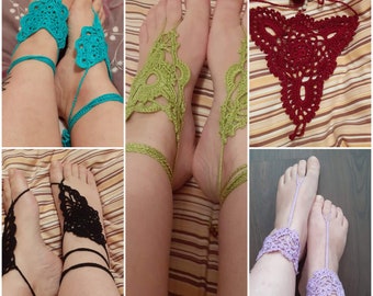 Crochet Barefoot Sandals