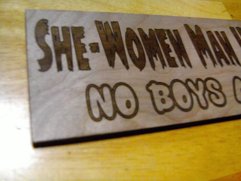 Shewoman Man Haters Club No Boys Allowed Wood Sign / Etsy