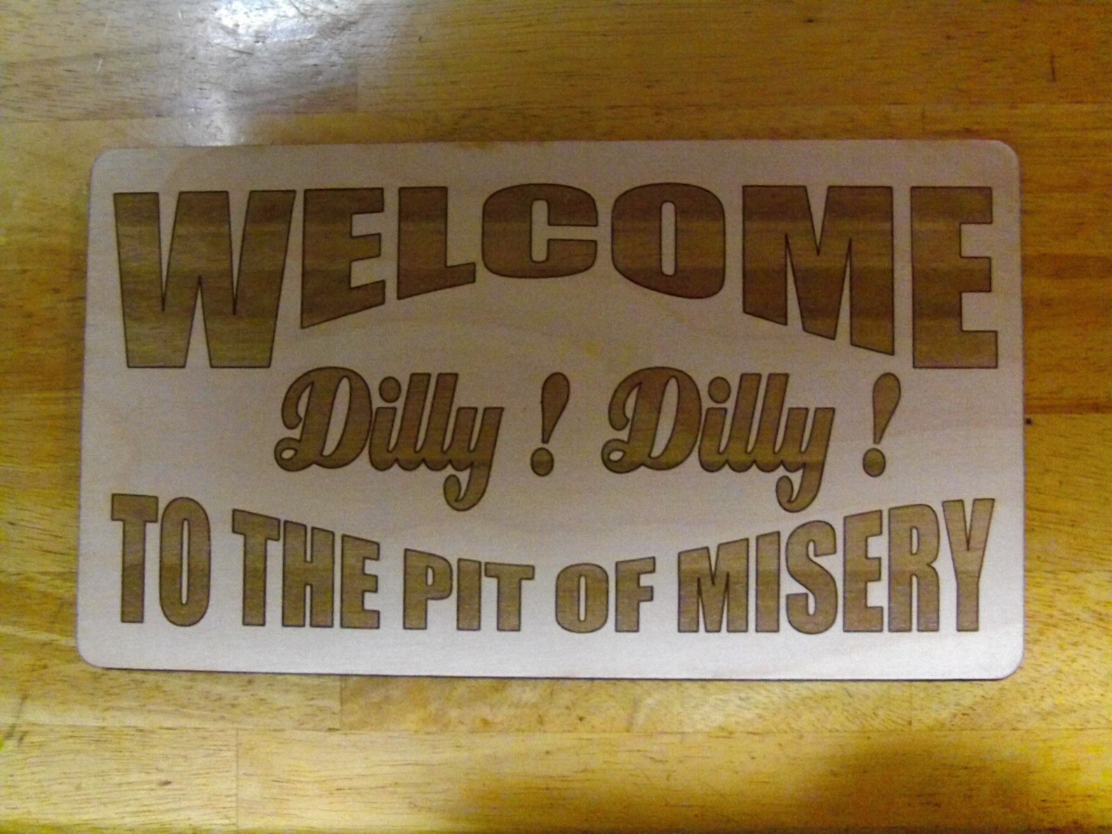 Welcome To The Pit Of Misery Dilly Dilly Man Cave bud light | Etsy