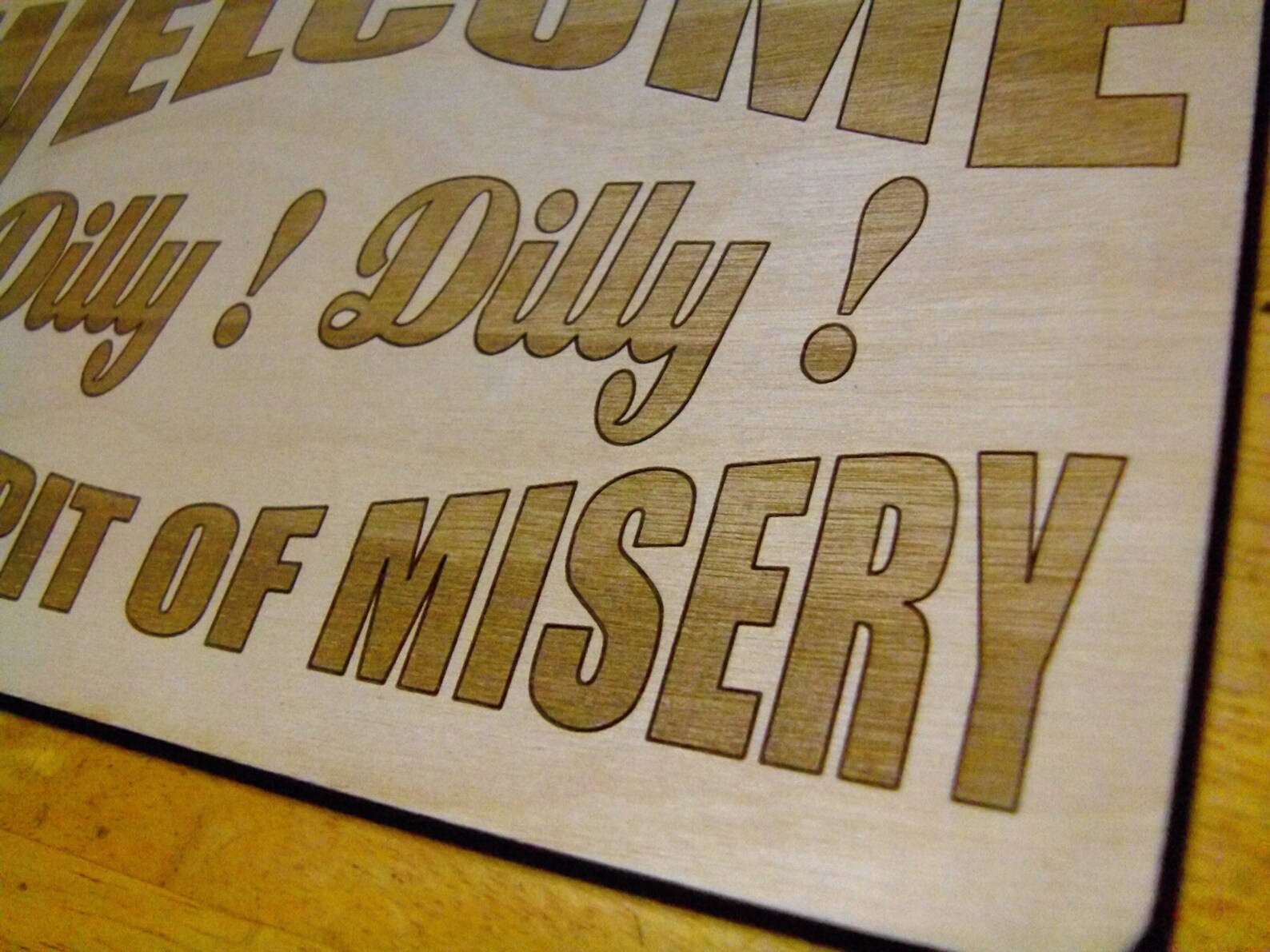 Welcome To The Pit Of Misery Dilly Dilly Man Cave bud light | Etsy