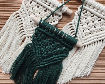 MACRAME muur opknoping mini / / groen