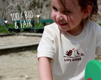 KIDS SHIRT Love Grows *bio & fair wear