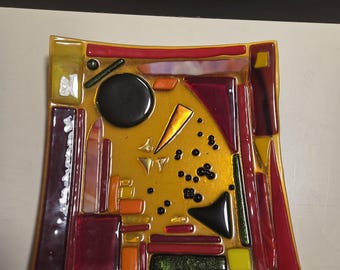 Placa de vidrio fusionado