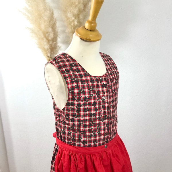 Vintage Dirndl 2tlg Kinderdirndl Trachtenkleid Gr. 152/ 12 Jahre >bitte Maße beachten<