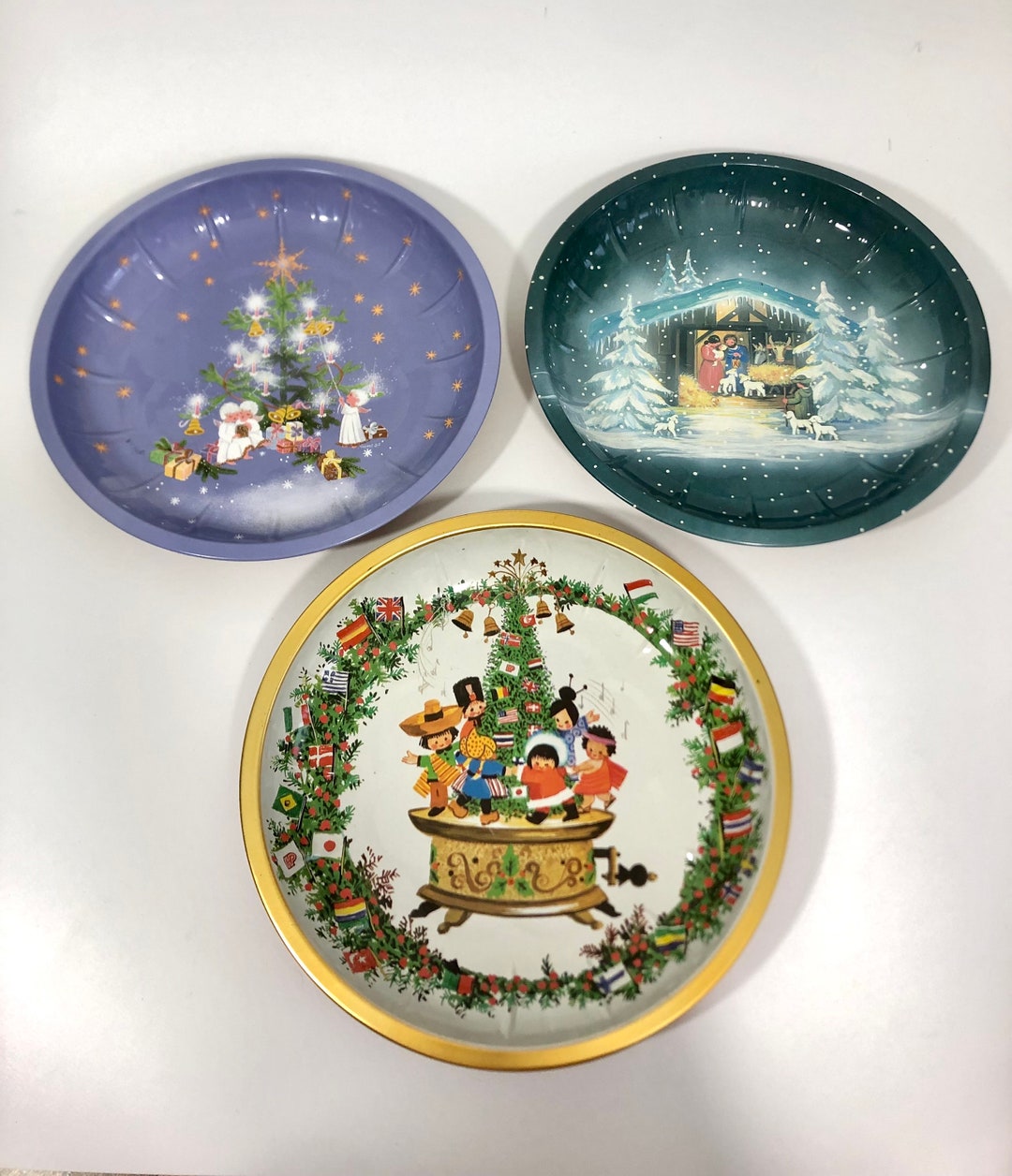 Vintage Christmas Plates Set of 3 West Germany Nativity Scene Etsy