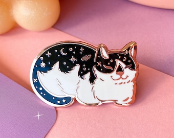 Astrocat emaille pin | Space Cat-collectie | Kawaii emaille pinnen | Kat speld