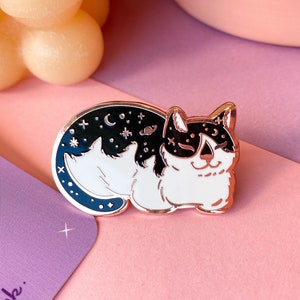 Astrocat Enamel Pin | Space Cat Collection | Kawaii Enamel Pins | Cat Pin