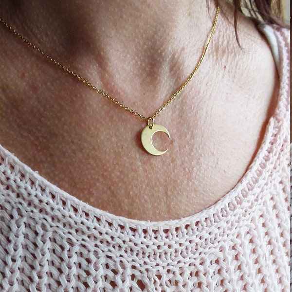 Necklace Chain Luna Moon/Crescent Moon / Moon /Half Moon /Moon Phase /Brass