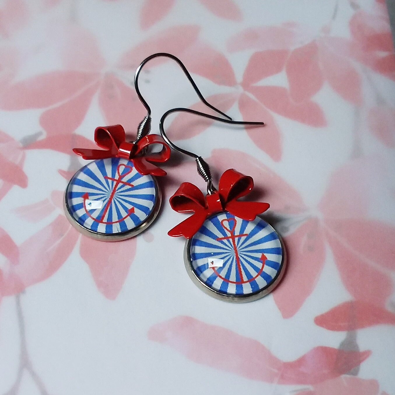 Runde Ohrstecker Im Retro-Look – Rockabilly Ohrri Produktbild-Vorschau 5