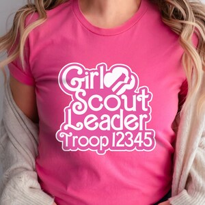 Girl Scout Troop Tshirt, Pink Troop Tshirts, Girl Scout Custom Tees, Troop Leader, Girl Scout Mom, Cookie Dealer, Girl Scout Volunteer