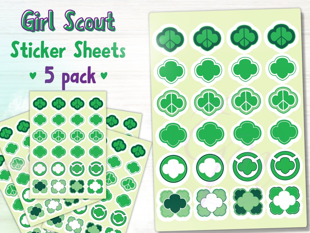 Girl Scout Planner Stickers, Girl Scout Trefoil Logo, Girl Scout ...