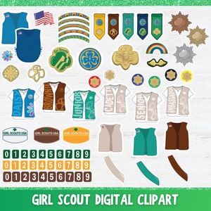 Girl Scout PNG Clipart, Badge & Patch Designs, Digital Stickers, Clip Art Designs, Girl Scout Stickers 2023, Daisy, Brownie, Junior, Troop