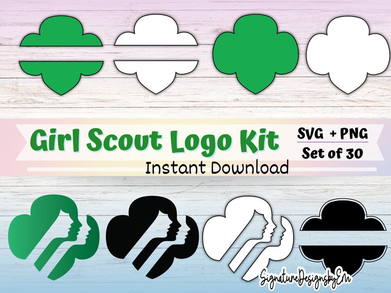 Girl Scout SVG PNG Girl Scout Clipart Trefoil Girl Scout Etsy