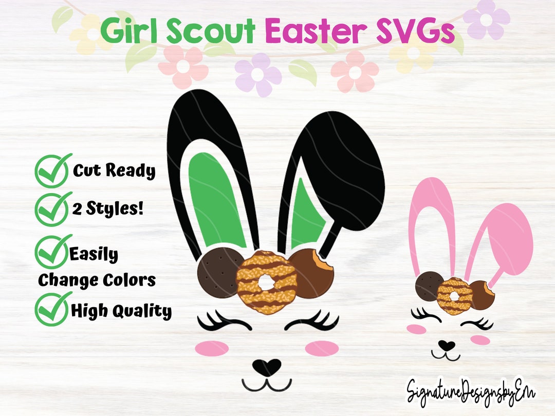 Girl Scout SVG, PNG, Easter Scout Design, Girl Scout Cookie Clipart