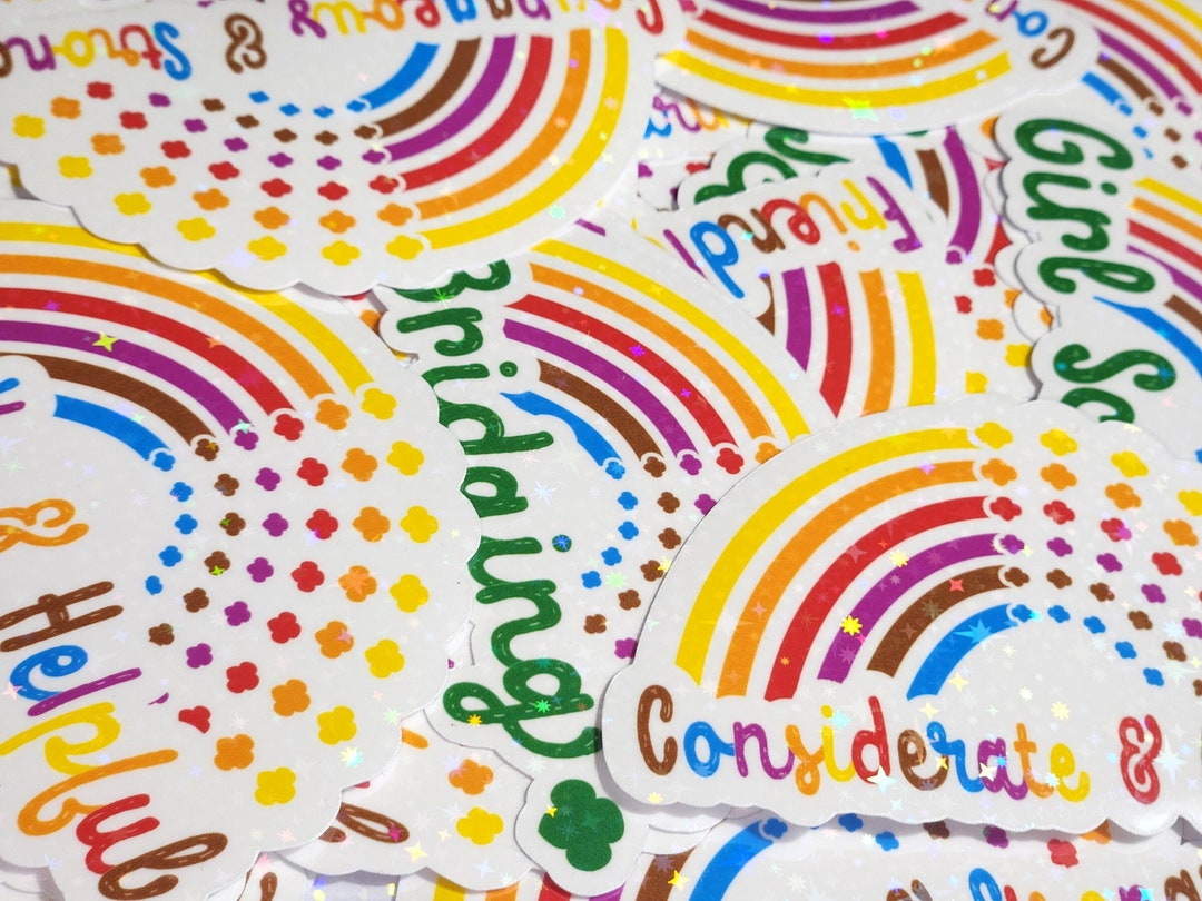 Girl Scout Stickers Girl Scout Rainbow Planner Stickers Etsy