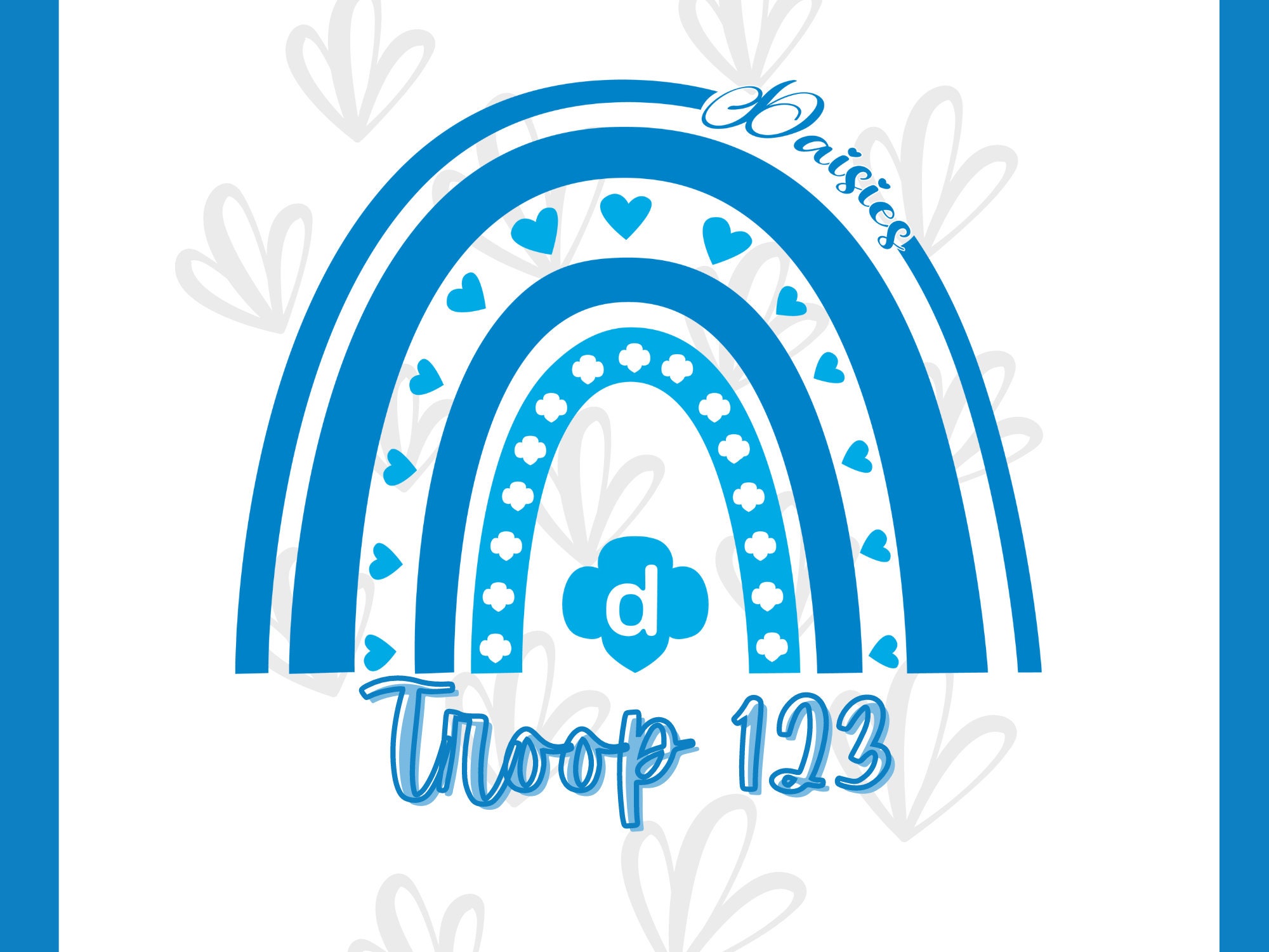 Girl Scout SVG PNG Rainbow Tshirt Design Digital Download Etsy