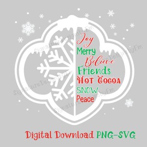 Girl Scout Holiday Trefoil Design, Girl Scout Christmas SVG PNG ...