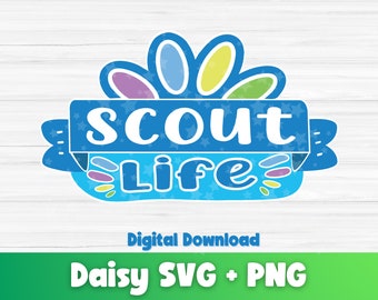Girl Scout Daisy SVG, PNG, Daisy Flower Cut File, Scout Life Clipart, Cricut or Silhouette, Daisy Girl Scout, Layered