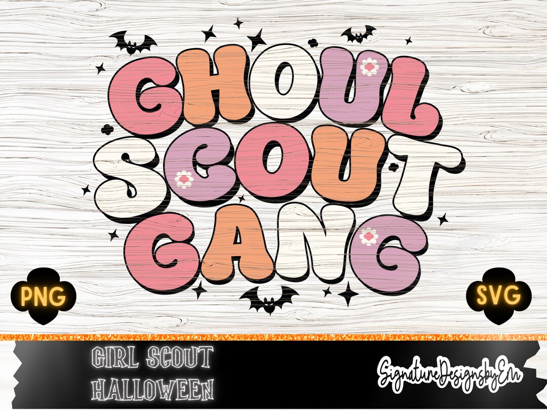 Girl Scout Halloween/fall, SVG Digital Design, PNG, Clipart, Ghoul ...