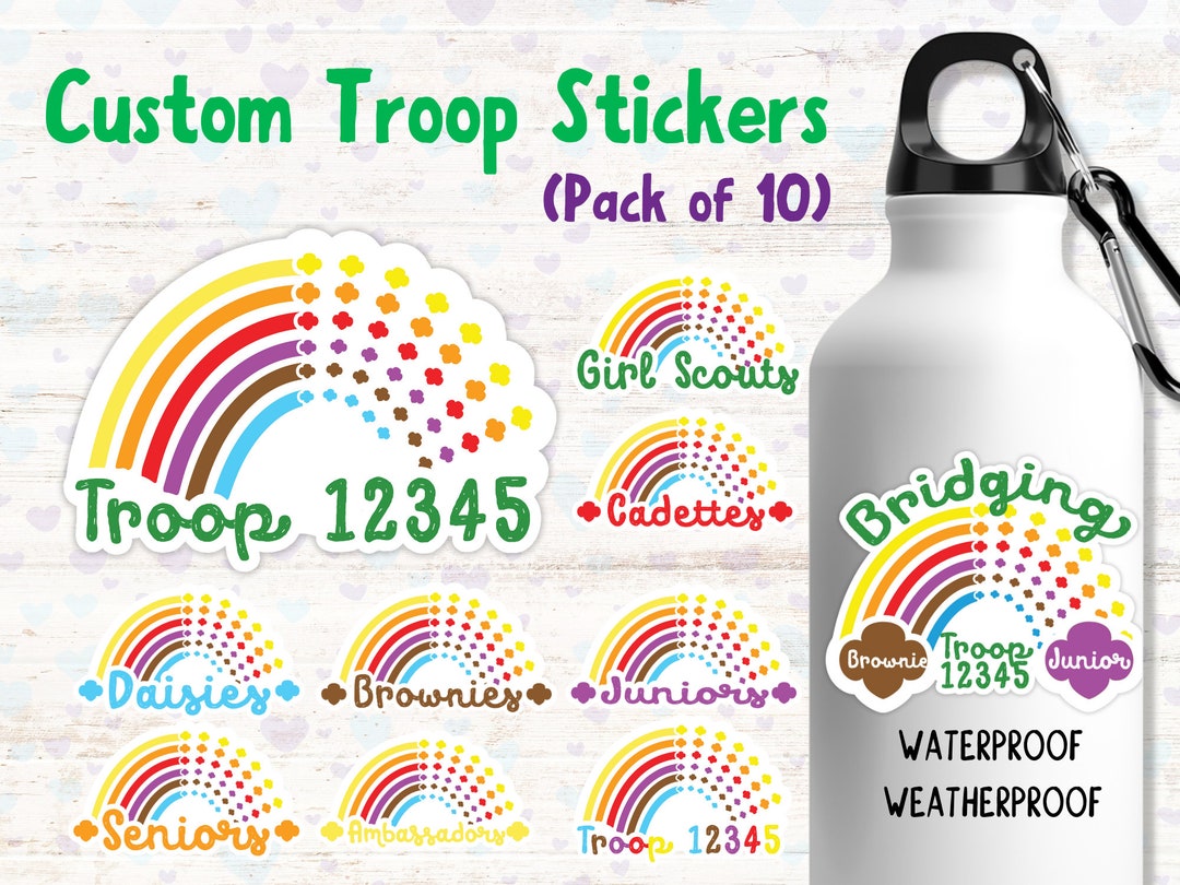 Girl Scout Custom Stickers Girl Scout Bridging Girl Scout - Etsy