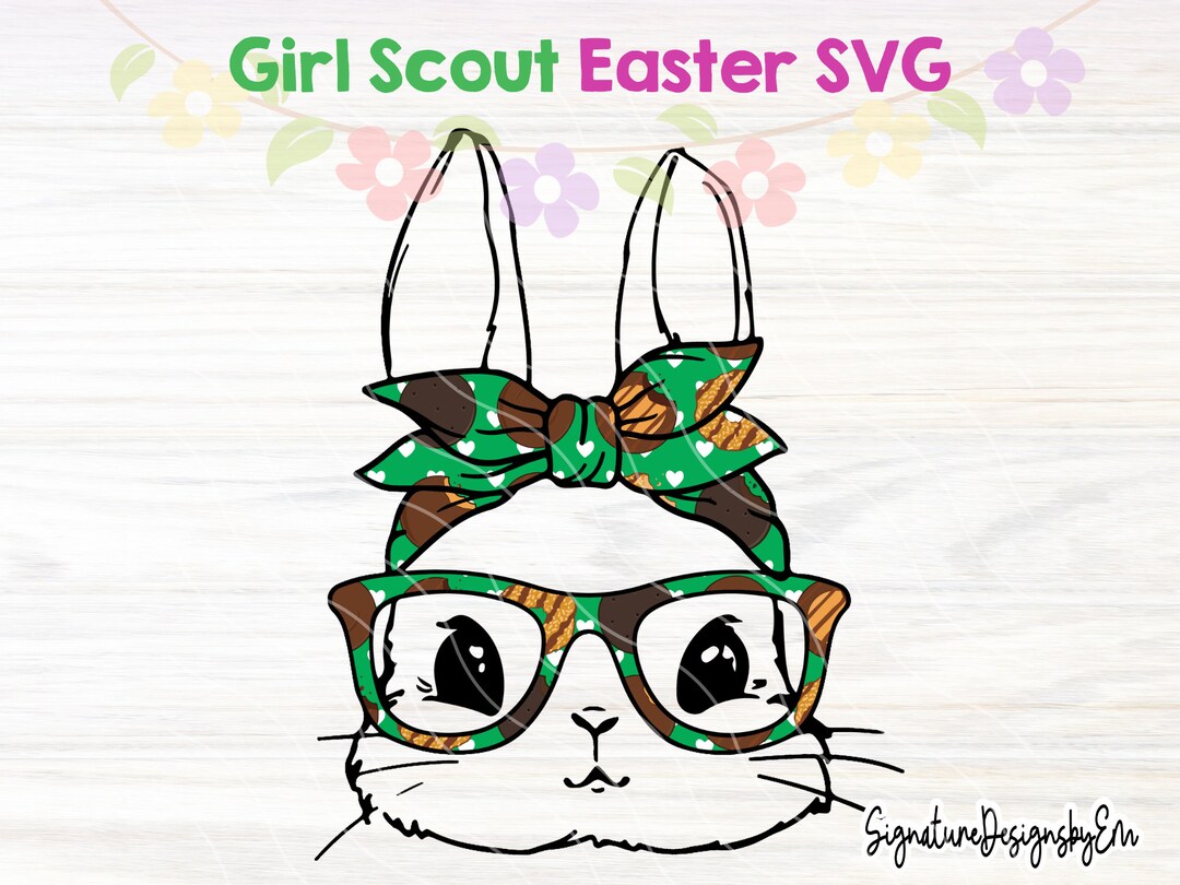 Girl Scout SVG, PNG, Easter Scout Design, Girl Scout Cookie Clipart