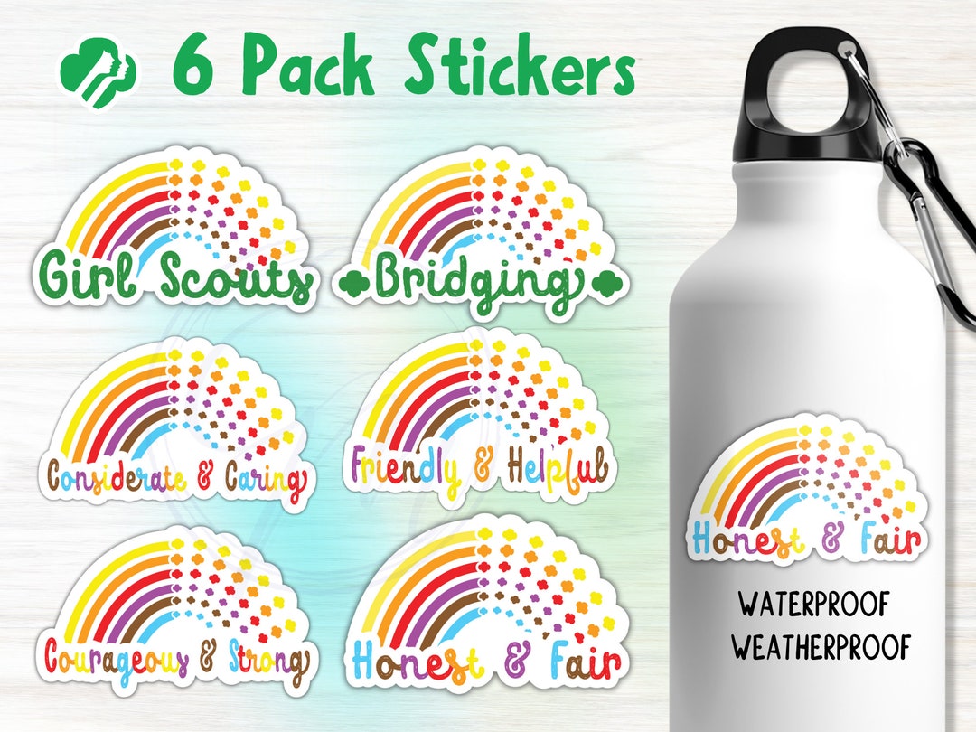 Girl Scout Stickers Girl Scout Rainbow Planner Stickers Etsy