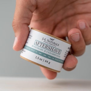 Wedding Gift For Him | Rosemary + Cedarwood | After Shave Balm | vegan aftershave lotion rub unique travel gift or groomsmen gift