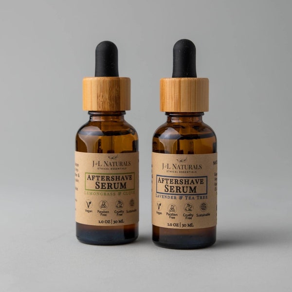 Lavender + Tea Tree Oil | Natural After Shave Serum | post shave and ingrown hair oil for women and men best vegan gifts