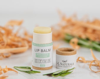 Bergamot + Lavender | Vegan Lip Balm | all natural chapstick lip gloss with shea butter best zero waste wedding reception gifts for guests