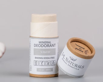 Duftfrei | Mineralisches Reise-Deodorant Zero Waste | Natürliche Deodoranttuben für empfindliche Haut, veganes Reisezubehör für Sie