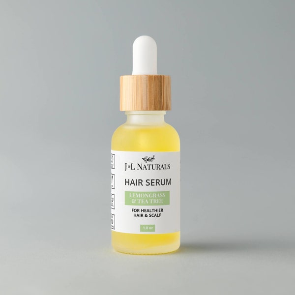 Lemongrass + Tea Tree | Hydrating Hair Serum For Dry Hair & Scalp | moisturizing hair oil zero waste starter kits with pure essentials oils