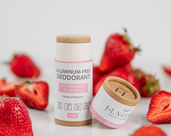 Strawberry + Vanilla | Zero Waste Deodorant | natural deodorant stick plastic free best self care hygge gifts for Mothers Day