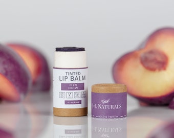 Bridal Shower Gift | Plum Dream | Vegan Colored Chapstick | zero waste makeup tinted balm eco friendly balm sustainable makeup for her