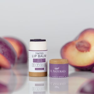 Rêve prune | Baume à lèvres végétalien coloré | Maquillage zéro déchet, baume à lèvres teinté, rouge à lèvres pigmenté aux fruits respectueux de l&#39;environnement, cadeau de style automne naturel