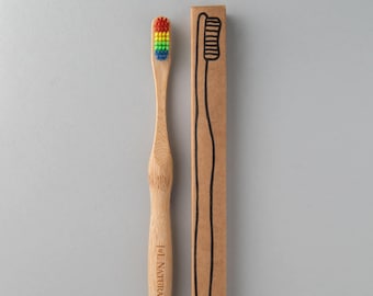 Bamboo Toothbrush | Ergonomic Design with Curved Bristles | Biodegradable, Zero Waste, Plastic Free | Multiple Colors Available