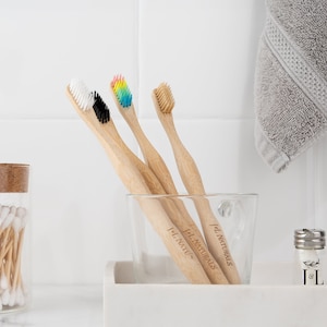 Bamboo Toothbrush, Eco Friendly Toothbrush, Summer Travel Accessories, Zero Waste Bath Essentials, Plastic Free Brush, Medium Bristles