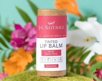 Lápiz labial natural / Bálsamo labial vegano con color / Bálsamo labial con pigmentos de frutas naturales / Lápiz labial sin residuos / Maquillaje sostenible / Regalo artesanal de verano