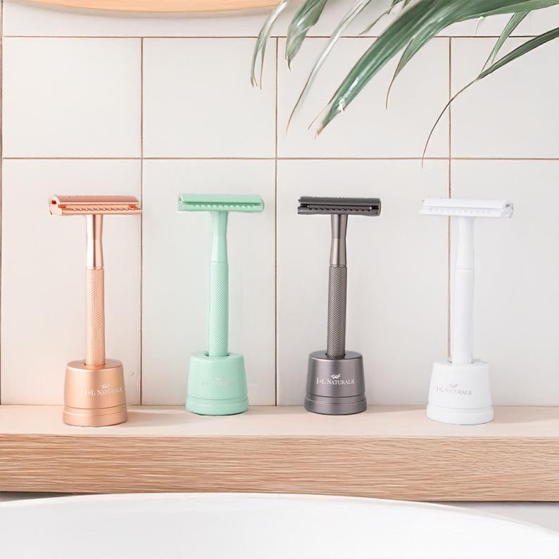 Stainless Steel Safety Razor, Reusable Razor Set, Plastic Free Razor, Zero Waste Shaving, Eco Friendly Razor, Shaving Razor And Razor Holder