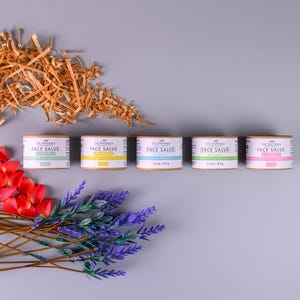 Lot de baumes pour le visage végétaliens, Style d&#39;automne, Coffrets-cadeaux de soins de la peau naturels, Baume pour le visage, Meilleurs cadeaux pour elle, Soins de la peau zéro déchet, Crème hydratante