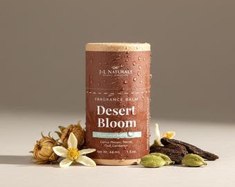 Fleur de cactus + néroli | Baume de parfum solide Desert Bloom | Baume de cologne naturel parfum floral meilleur cadeau de mariage pour le marié ou cadeau d'anniversaire