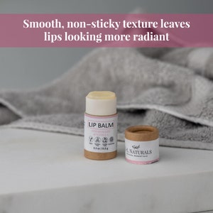 Strawberry Vanilla Vegan Lip Balm natural zero waste chapstick unique Mothers Day gift best eco friendly accessories for mom image 6