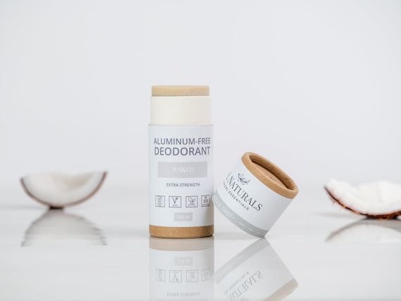 Natural Deodorant Unscented with Organic Coconut Oil & Shea Butter | Zero Waste Vegan Deodorant Stick For Sensitive Skin|Summer Travel Gifts