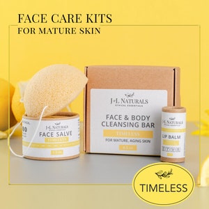 Argan Oil + Shea Butter | Natural Skincare Sets For Mature Skin | zero waste facial care kits vegan skin care kit best fall style gift