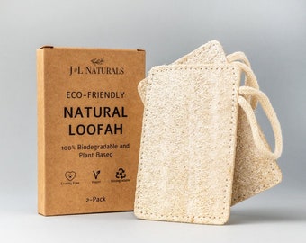 Natural Loofah Set, Eco Friendly Loofah Pad, Bath Loofah Sponge, Biodegradable Loofah, Shower Loofah, Body Scrubber, Exfoliating Sponge
