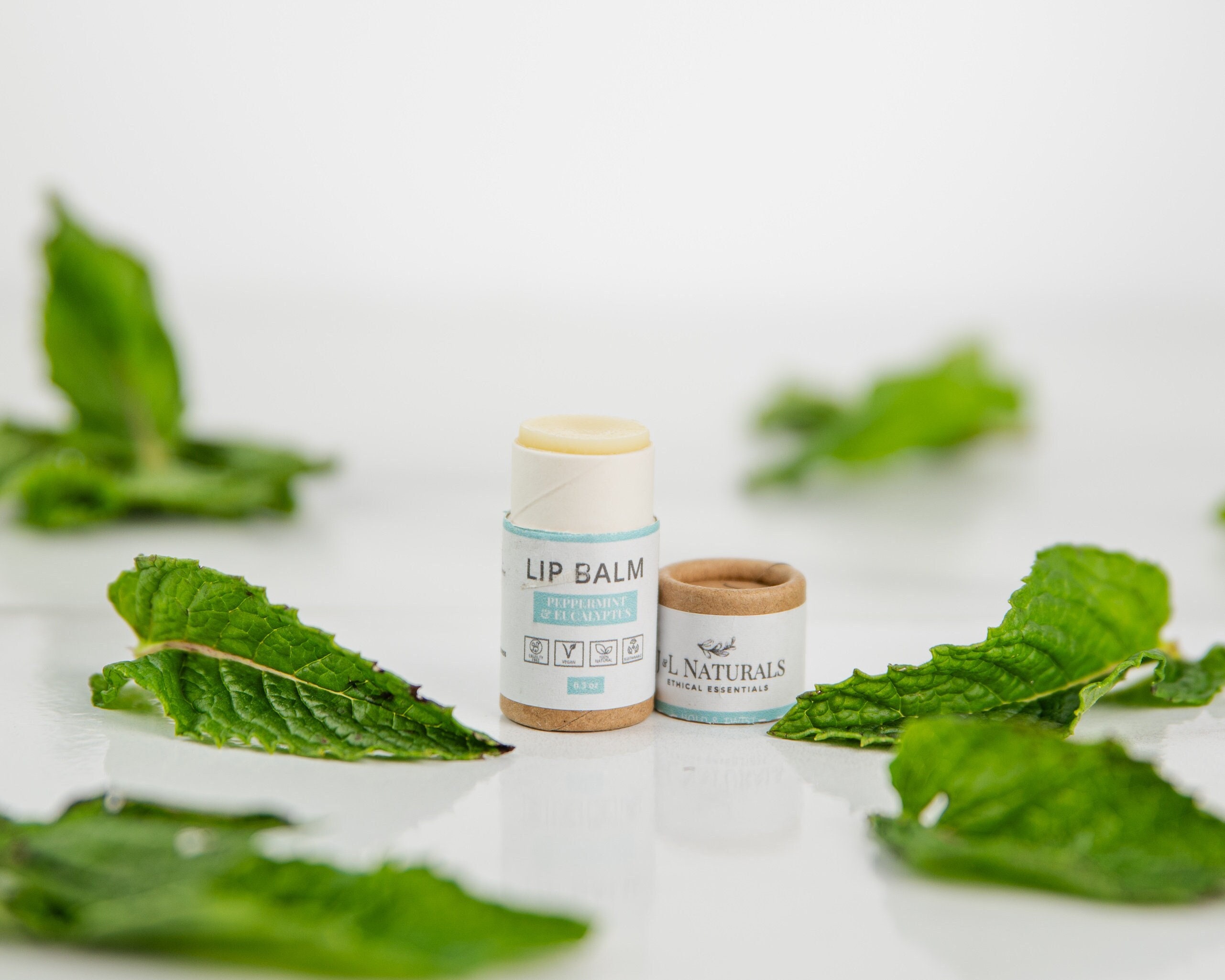 Lippenbalsam Unbedruckt – Pfefferminze, 100 Stück, Natürliche Inhaltsstoffe Mit Vitamin E & Sheabutter, Ideal Zum Personalisieren