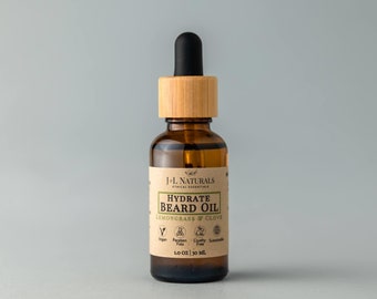 Sweet Almond Oil + Coconut MCT Oil | Vegan Beard Oil | moisturizing beard serum zero waste beard care ideal beard grooming kits gift for son