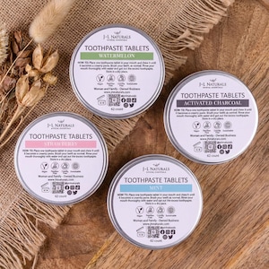 Minze Zahnpasta-Tabletten, natürliche Chew Tabs, Zahnpflege, Zahnpflege, Geburtstagsgeschenke für sie, umweltfreundlich