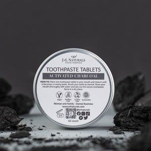 Aktivkohle Chew Tabs, Zahnpflege, Zahnpflege, Natürliche Zahnpasta-Tabletten, Campingzubehör, Umweltfreundliche Geschenke