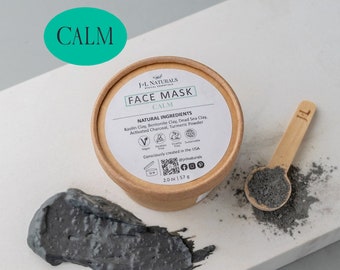 Kaolin Clay + Activated Charcoal + Turmeric Powder | Clay Mask | calming clay face mask skincare for sensitive skin